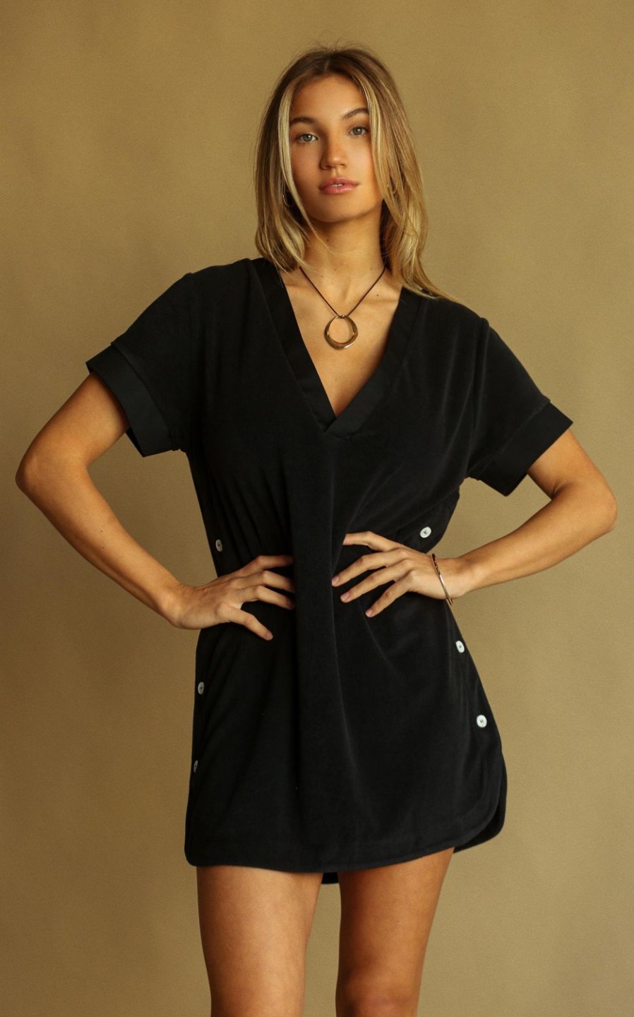 Dresses Araminta James | Terry Riviera Poncho Noir