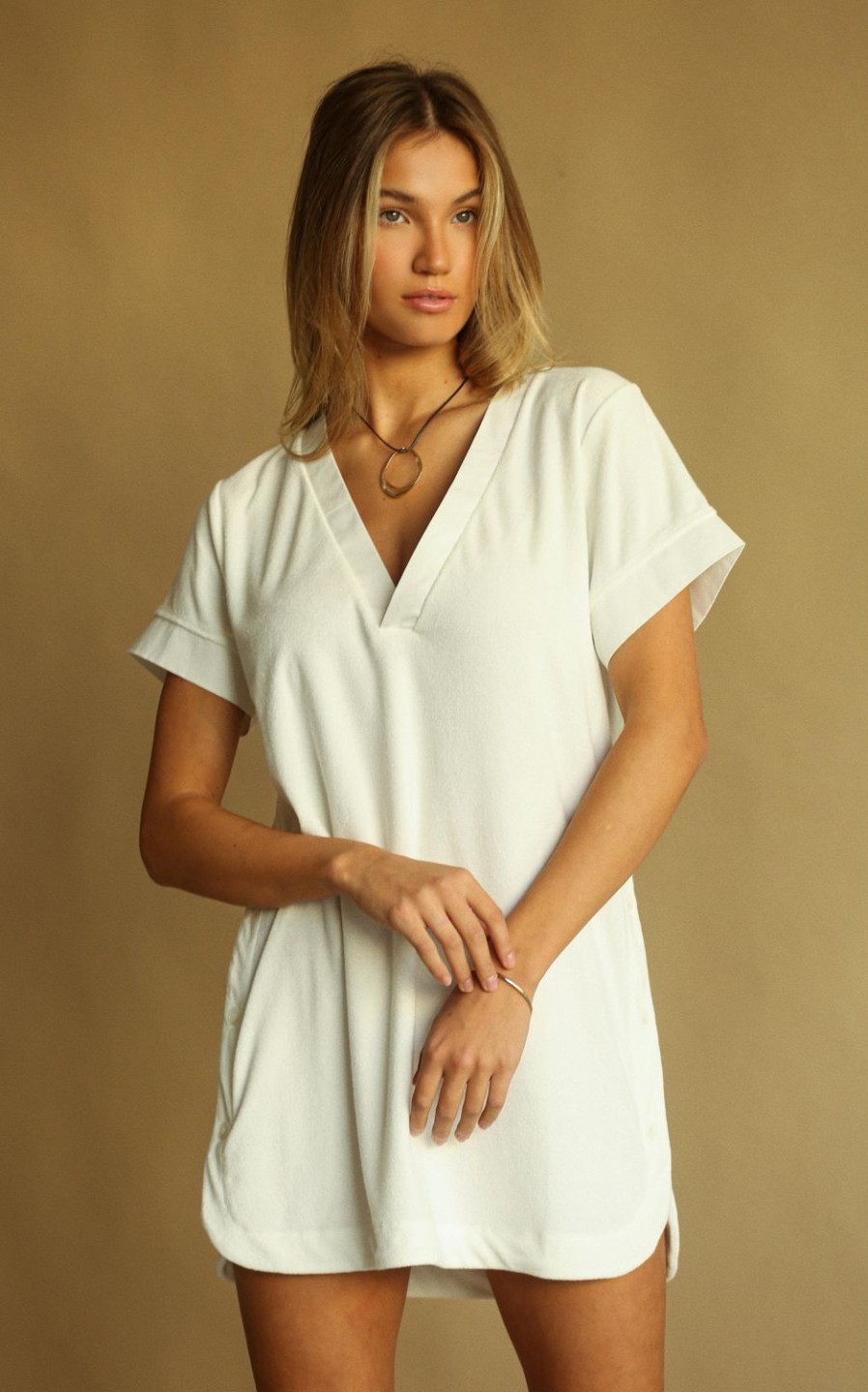 Dresses Araminta James | Terry Riviera Poncho Vanilla