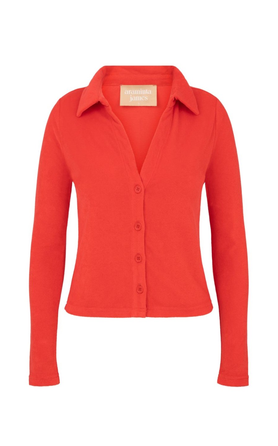 Tops Araminta James | Bailey Long Sleeve Coral