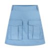 Bottoms Araminta James | Lottie Drill Mini Skirt Sea Blue