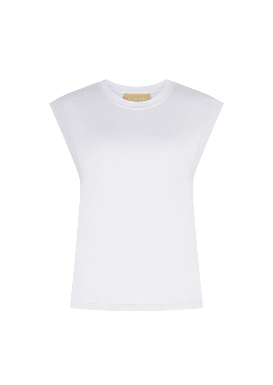 Tops Araminta James | Classic Sleeveless Top Snow