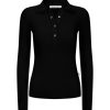 Tops Araminta James | Polo Henley Top Noir