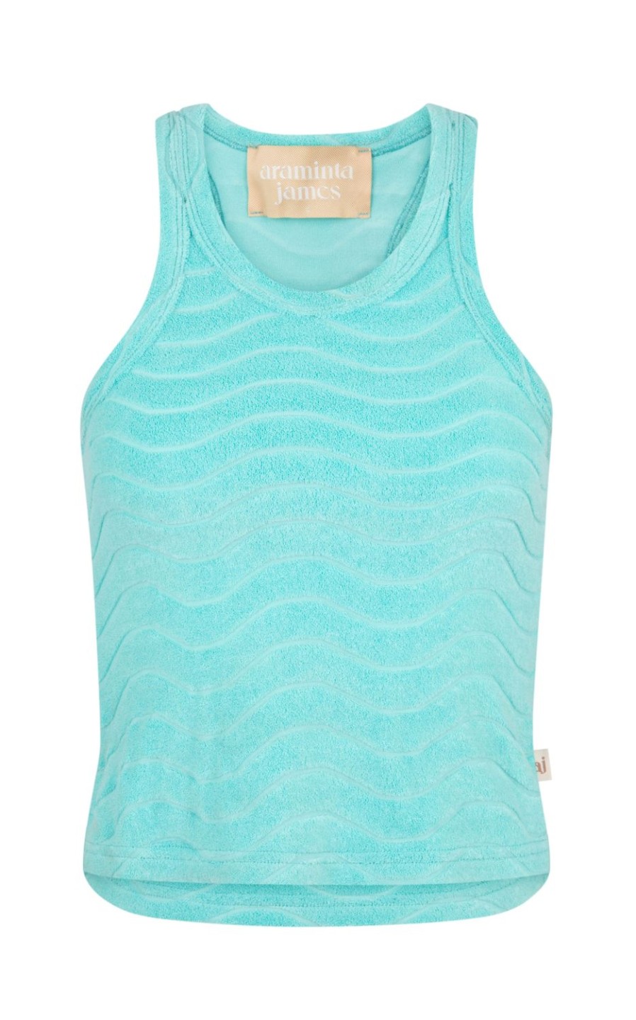 Tops Araminta James | Wave Terry Tank Baby Aqua