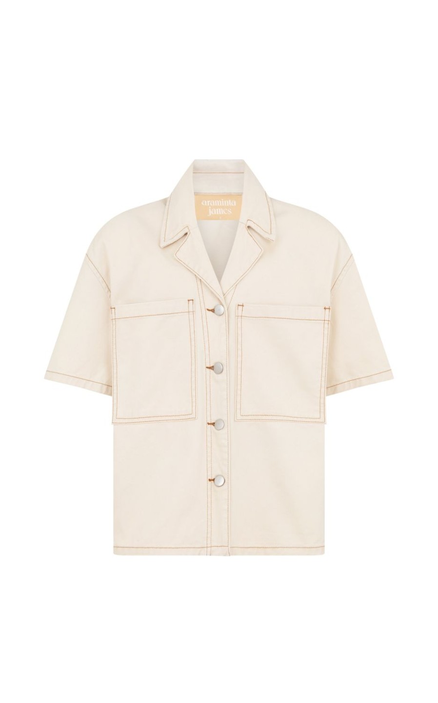 Tops Araminta James | Good Days Drill Shirt Vanilla