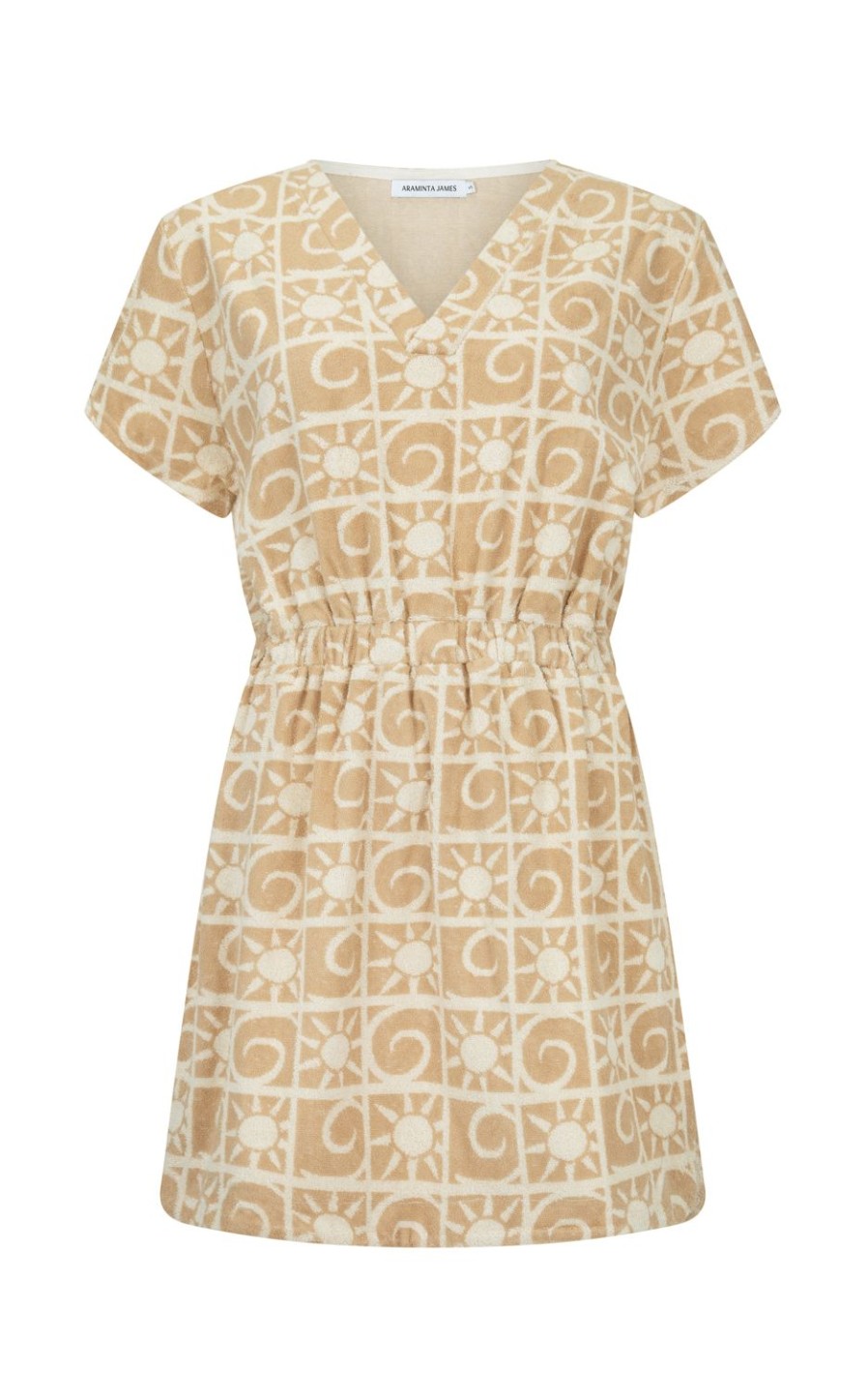 Dresses Araminta James | Sunseeker Terry V-Neck Dress Pecan