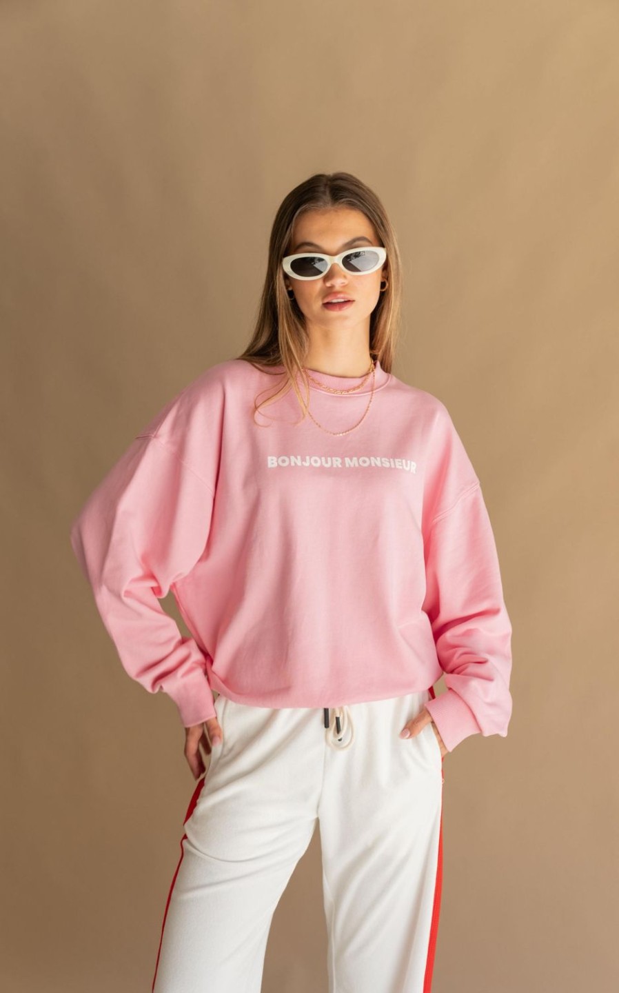 Tops Araminta James | Bonjour Monsieur Sweatshirt Peony