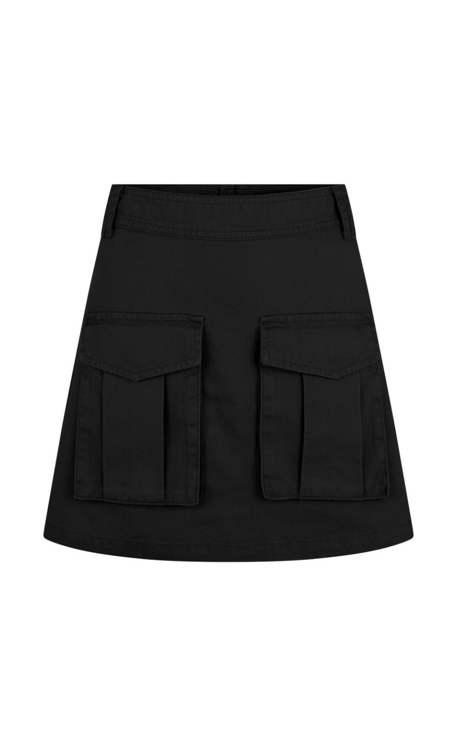 Bottoms Araminta James | Lottie Drill Mini Skirt Noir