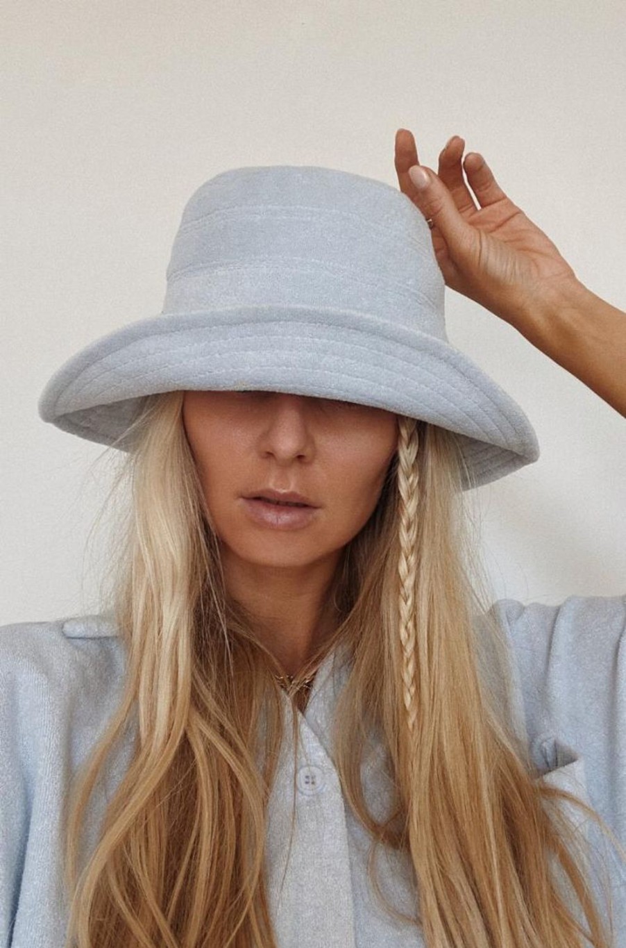 Accessories Araminta James | Terry Bucket Hat Powder Blue