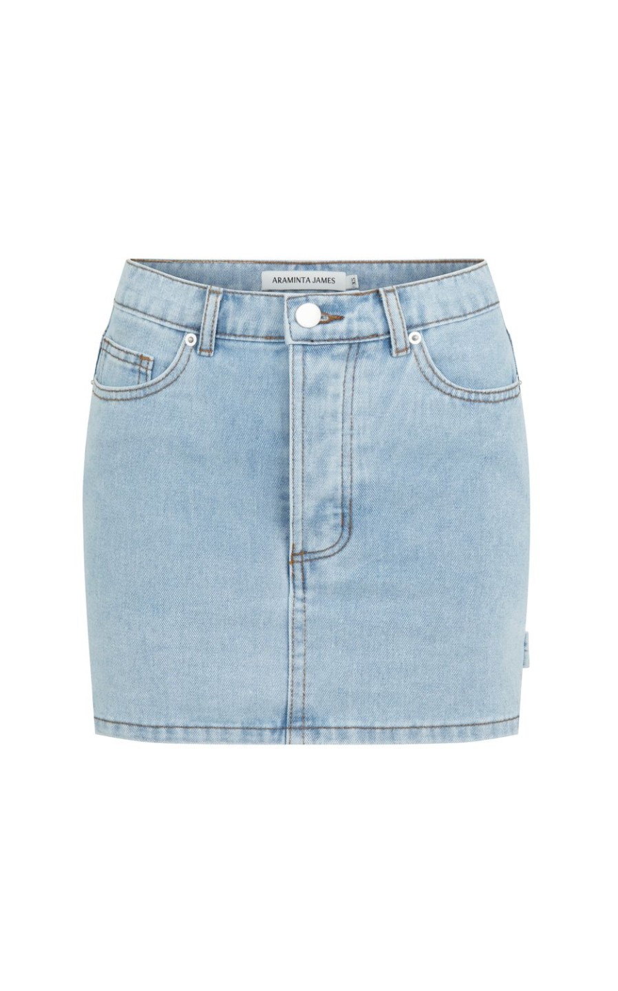 Bottoms Araminta James | Summa Denim Skirt Washed Blue