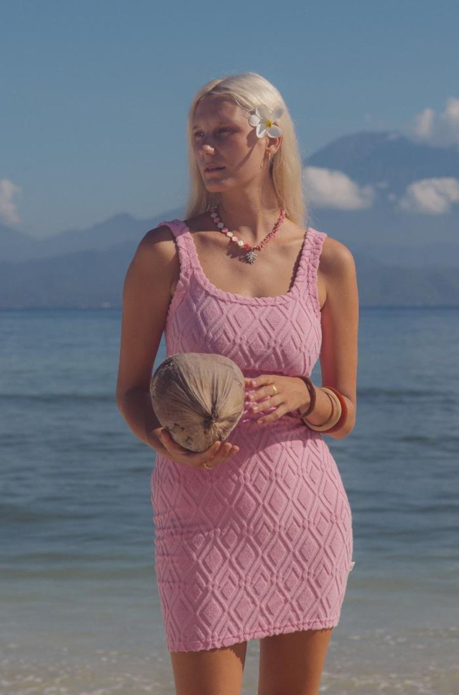 Dresses Araminta James | Terry Diamond Vacay Mini Dress Candy Pink