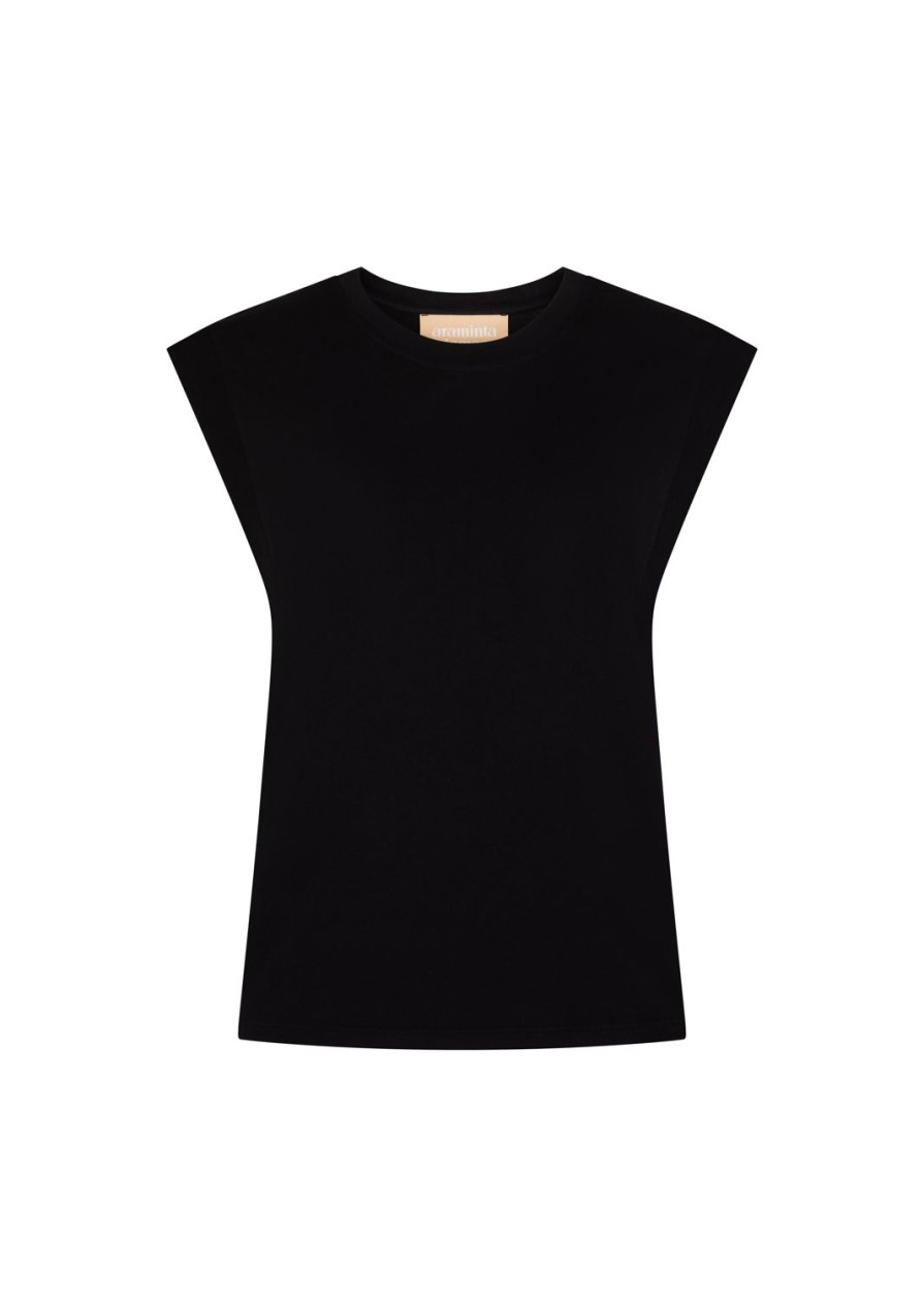 Tops Araminta James | Classic Sleeveless Top Noir