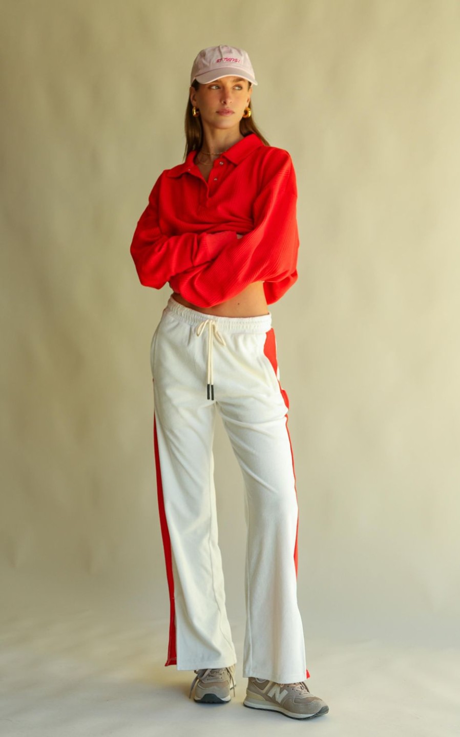 Bottoms Araminta James | Terry Trackside Pant Vanilla