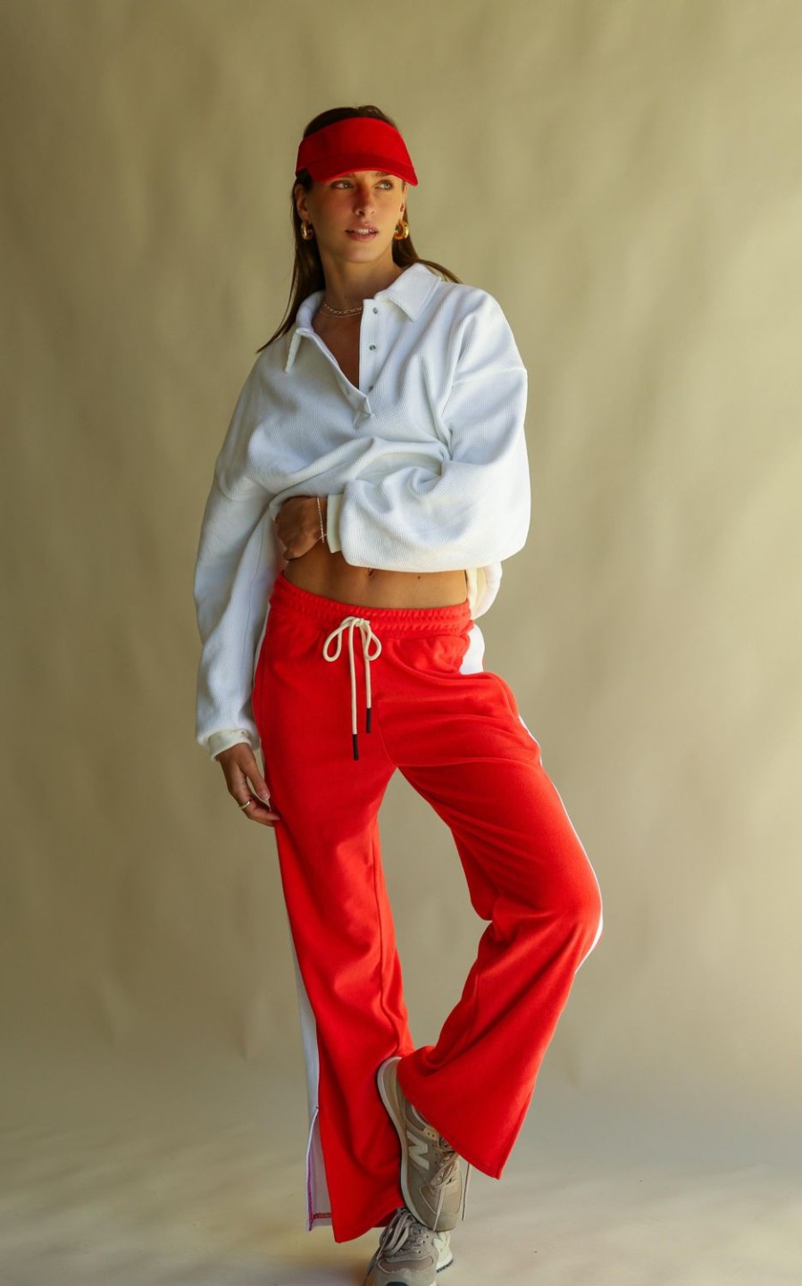 Bottoms Araminta James | Terry Trackside Pant Coral