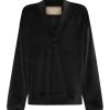 Tops Araminta James | Velour Sweatshirt Noir